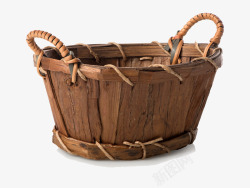 家用木质手工篮子素材