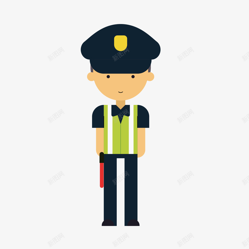 创意卡通警察矢量图eps免抠素材_88icon https://88icon.com 人物 小清新 工作形象 服装卡通 简约 职业 装饰图案 警察 矢量图