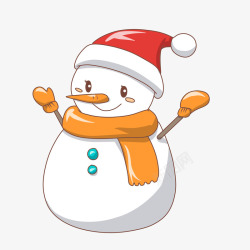 戴帽子的小雪人圣诞冬至小雪人3高清图片
