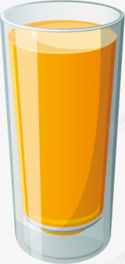 创意一杯鲜橙汁图标矢量图图标
