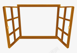 木质窗户框素材