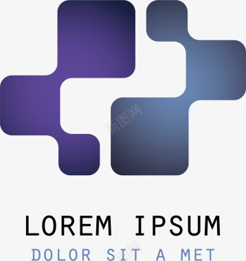 logo蓝色的互联网公司logo矢量图图标图标
