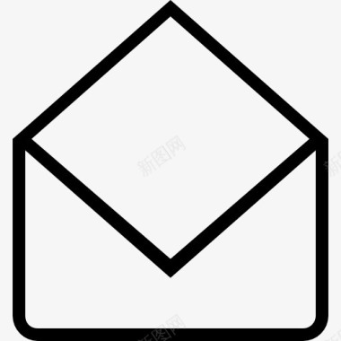 打开电子邮件信封仰泳标志图标图标