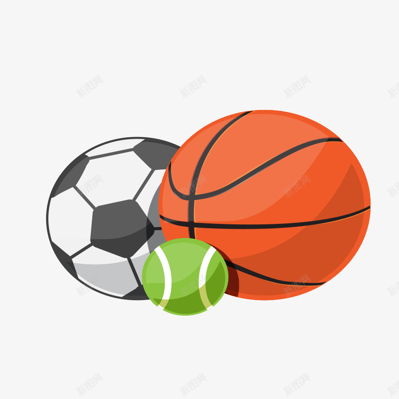 篮球足球排球png免抠素材_88icon https://88icon.com 排球 篮球 足球 运动
