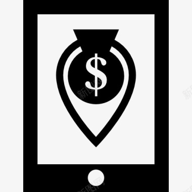 屏幕钱定位符号在手机屏幕上图标图标