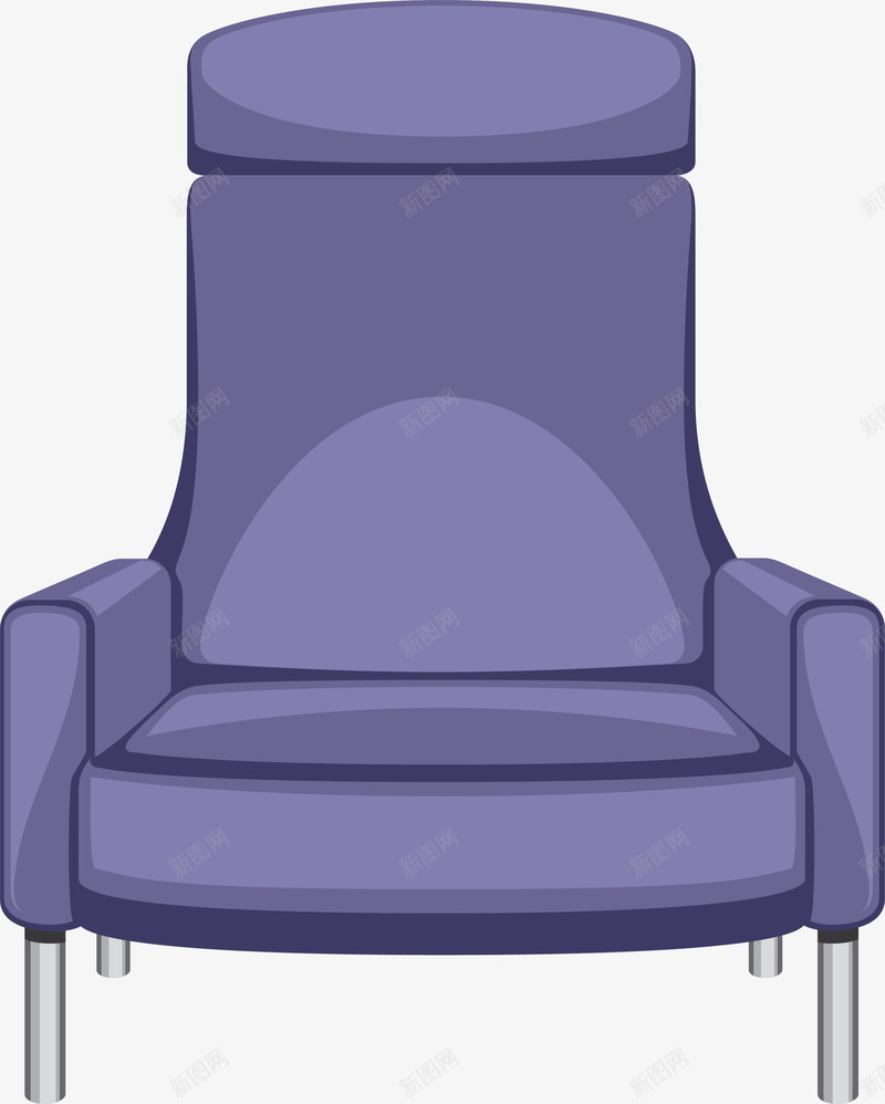 紫色卡通沙发椅子png免抠素材_88icon https://88icon.com 卡通椅子 家具 沙发椅 皮椅 紫色椅子 装饰图案