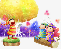 教唱歌的卡通女孩素材