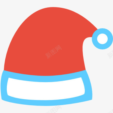 卡通圣诞帽图标图标