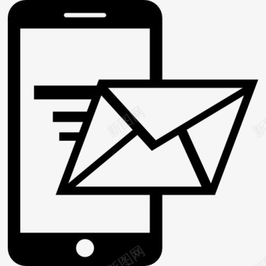 移动智能手机的电子邮件图标图标