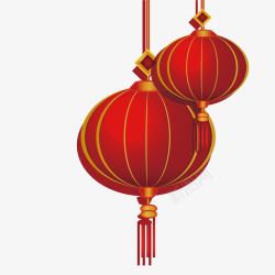 中式春节大红灯笼高高挂矢量图高清图片