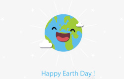 422世界地球日环保地球笑脸图案矢量图素材