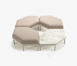 米色装饰异形休息椅素材