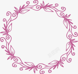 粉色花边标题框矢量图素材