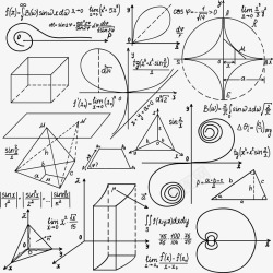 数学函数图像矢量图素材