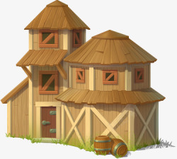 古风木质房屋素材