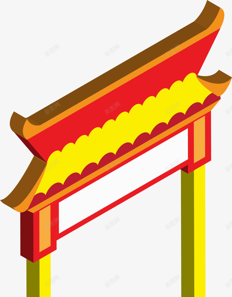 新年中国风卡通大门png免抠素材_88icon https://88icon.com 中国风 卡通大门 喜庆 建筑大门 新年大门 春节大门