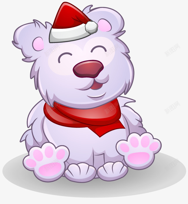 卡通戴圣诞帽子的小熊png免抠素材_88icon https://88icon.com 卡通 可爱 圣诞围巾 圣诞帽 圣诞节 小熊 扁平 简约