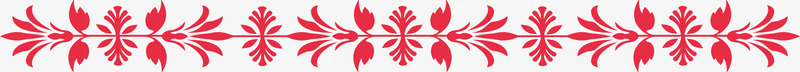 欧式纹样花朵红色边条图标矢量图图标