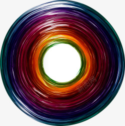 彩色圆环效果元素素材