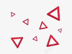 漂浮物电商红色三角漂浮高清图片