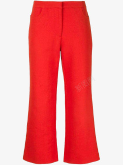 女款喇叭裤红色喇叭裤高清图片