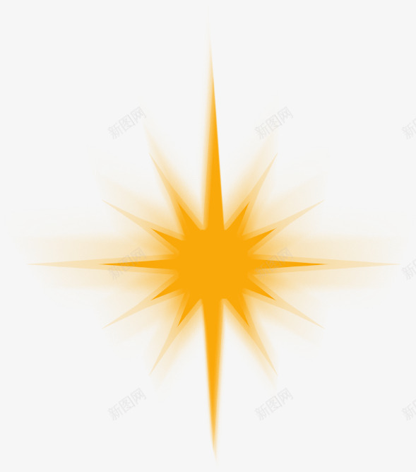 黄色光效星光装饰png免抠素材_88icon https://88icon.com 星光 色光 装饰