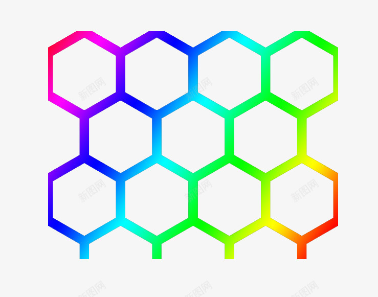 六角形彩条边框png免抠素材_88icon https://88icon.com 六角形 彩条框 手绘 拼接 素材