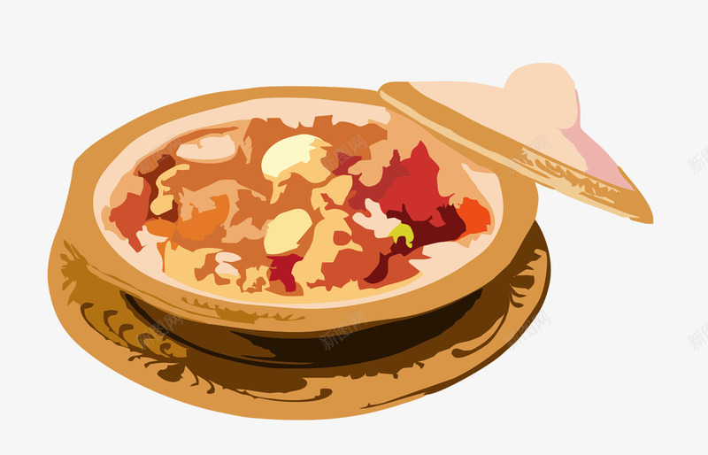东坡炖肉psd免抠素材_88icon https://88icon.com 手绘 美味 肉 餐饮