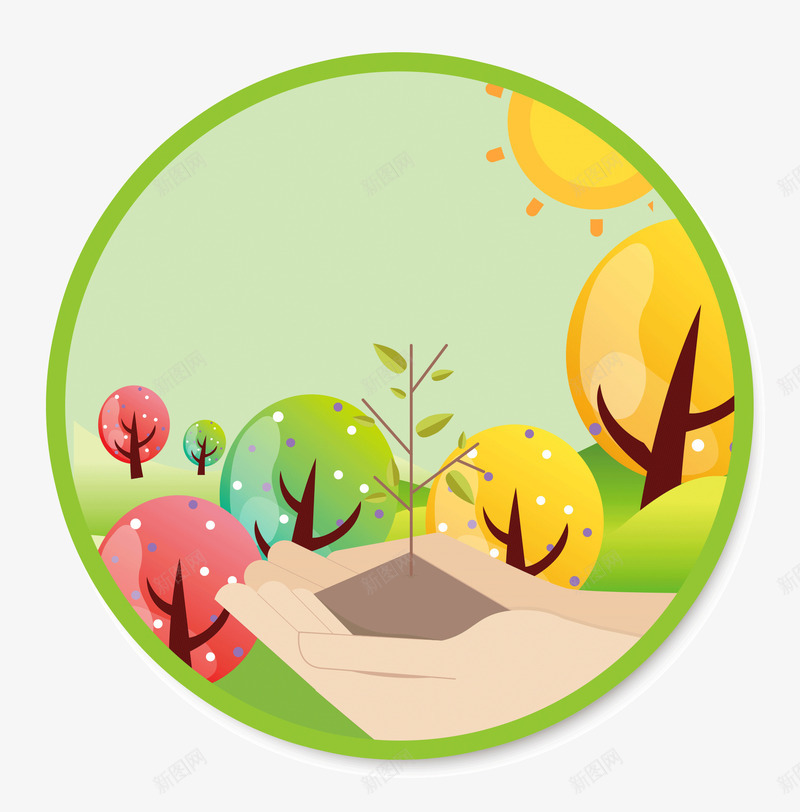 春季发芽爱护环境保护地球png免抠素材_88icon https://88icon.com 卡通 发芽 境保护地球 手绘 插画 春季 果树 清新 爱护环 绿色 踏青 郊外