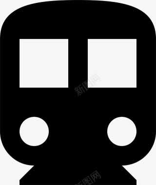 黑色背景扁平商务火车标志矢量图图标图标