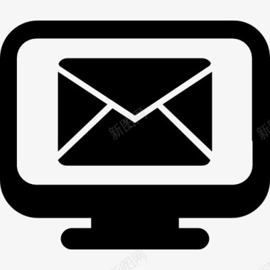 喷墨背电子邮件符号在屏幕图标图标