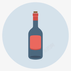 bottle酒瓶喝空酒平面标设置1图标高清图片