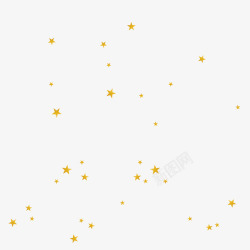圣诞节活动装饰卡通漂浮黄色星星高清图片