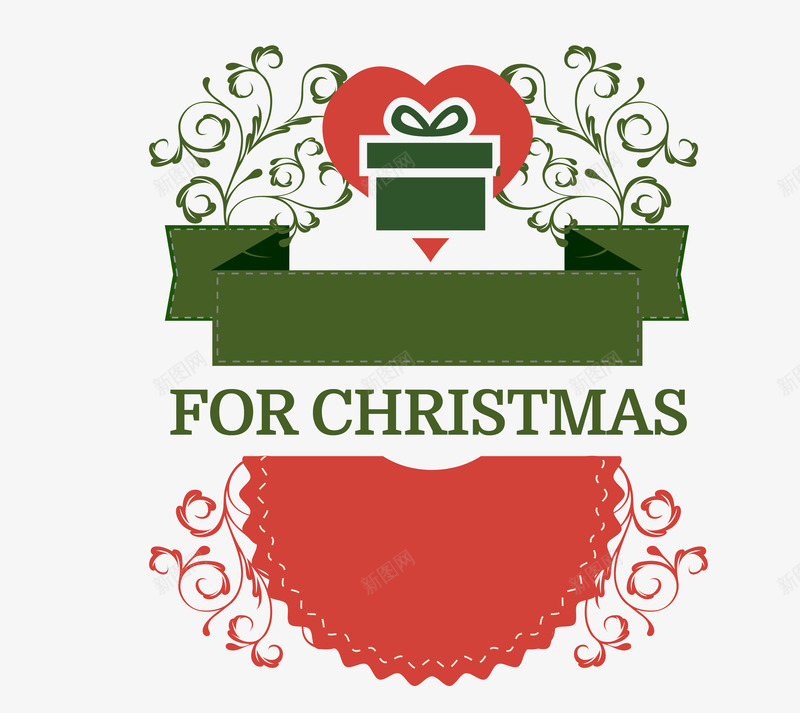 圣诞节装饰文字标签矢量图ai免抠素材_88icon https://88icon.com 圣诞快乐 字体设计 艺术字体 节日素材 矢量图