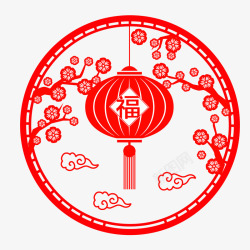 红色中国风喜庆春节福字素材