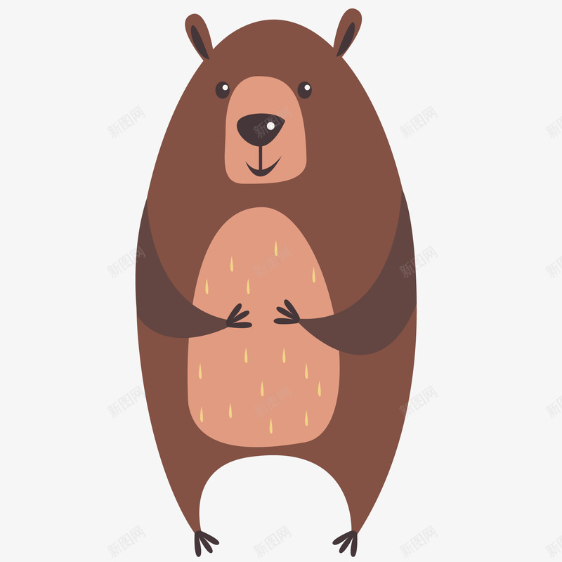 棕熊动物矢量图ai免抠素材_88icon https://88icon.com 创意 可爱 大自然 棕熊 森林 野生动物 矢量图