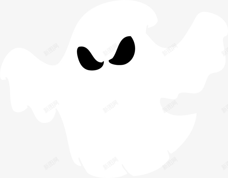 漂浮白色幽灵png免抠素材_88icon https://88icon.com 可爱幽灵 吓人 呆萌幽灵 漂浮幽灵 白色幽灵 白色恐怖 黑色眼睛