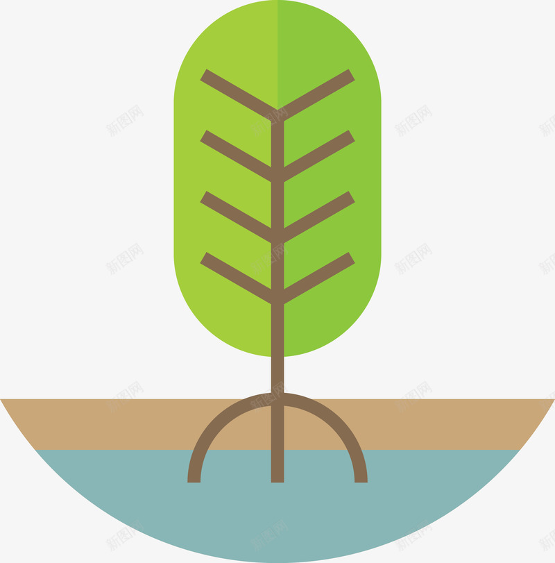 扁平化绿色植物图png免抠素材_88icon https://88icon.com 叶子 大树 小树 成长过程 扁平化 树 树木 树苗 植物 绿色 绿色植物 茁壮成长