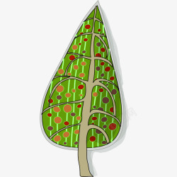 卡通简约大树装饰广告素材