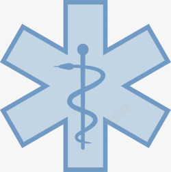 医院标志蓝色矢量图素材