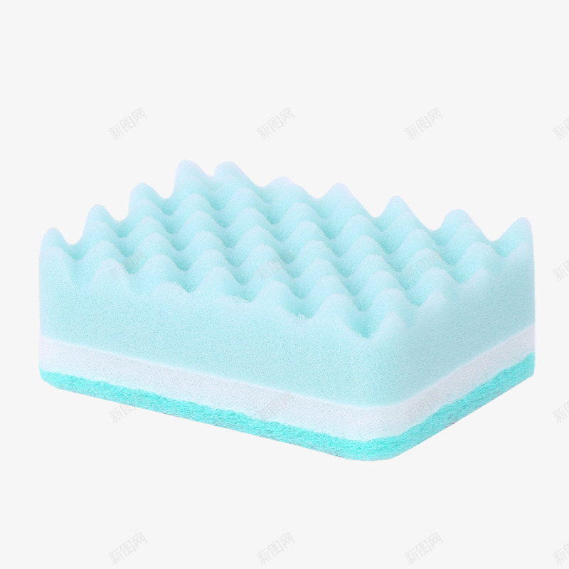 蓝色百洁布png免抠素材_88icon https://88icon.com 产品实物 家居 洗碗 清洁