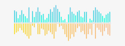 科技信息数据音量波纹信息图表插画高清图片