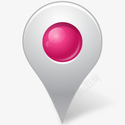 粉红色浴袍地图标记标记在粉红色的图标图标