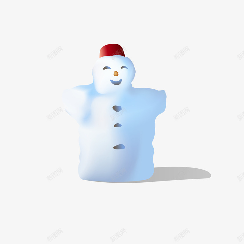 堆雪人冬天png免抠素材_88icon https://88icon.com 冬天 寒流 红帽 雪人