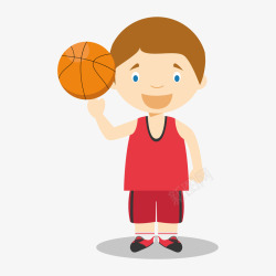 卡通篮球运动员少年素材
