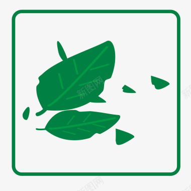 松枝树叶树叶垃圾图标图标
