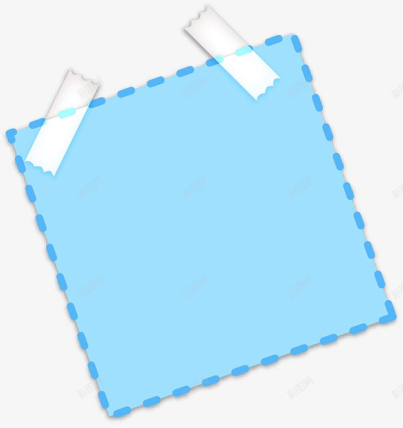 插画卡通便签蓝色矢量图ai免抠素材_88icon https://88icon.com 便签 卡通 插画 矢量图