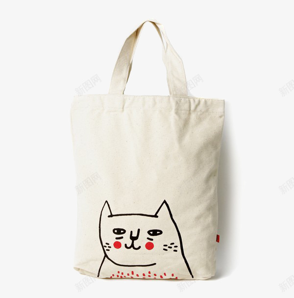 小猫装饰帆布袋png免抠素材_88icon https://88icon.com 实物 小猫 布袋 装饰