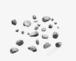 漂浮的石头小碎石块高清图片