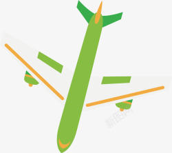 绿色的飞机模型矢量图素材